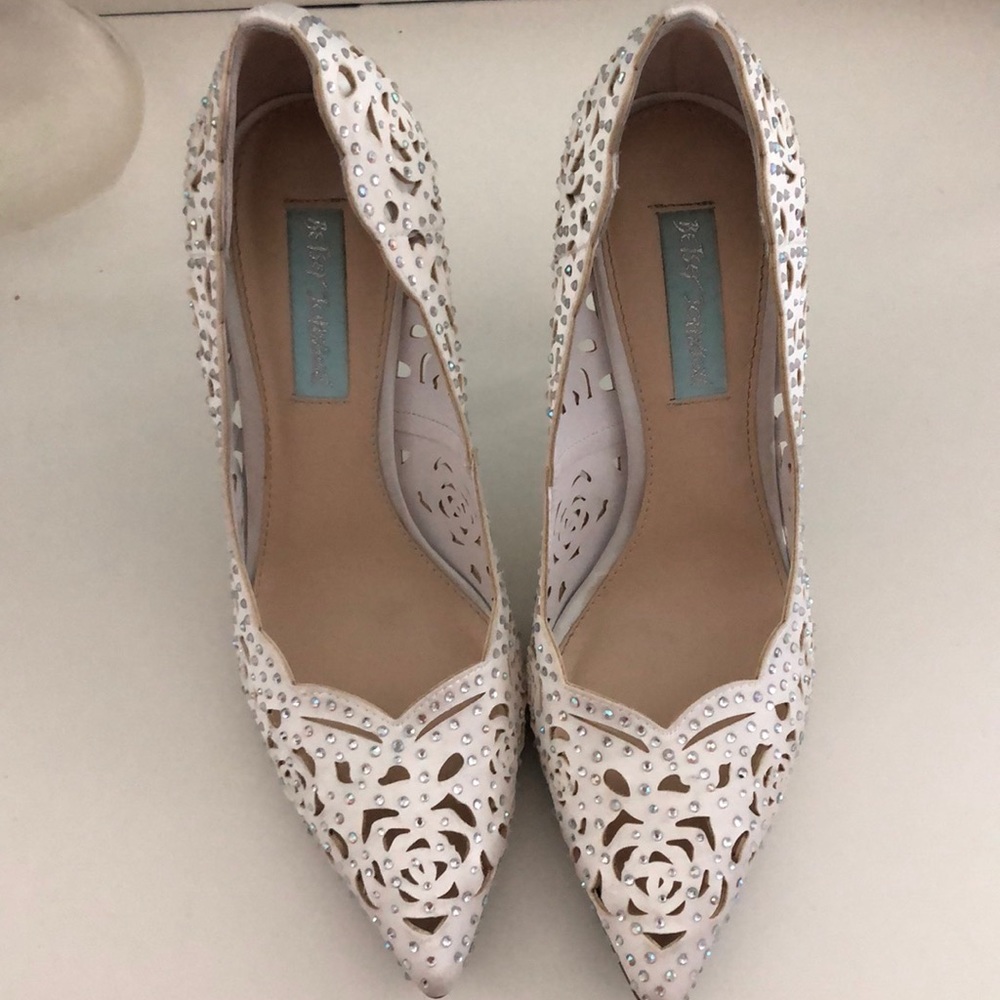 White wedding shoes